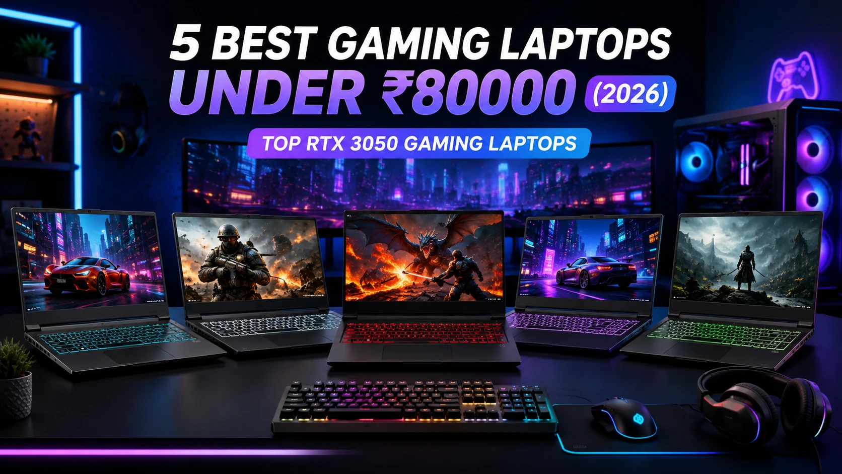 Best Gaming Laptops Under ₹80000 in India