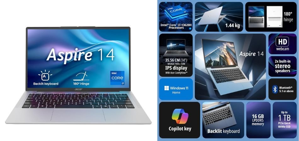 Acer Aspire 14, 13th Gen Intel Core i7-13620H