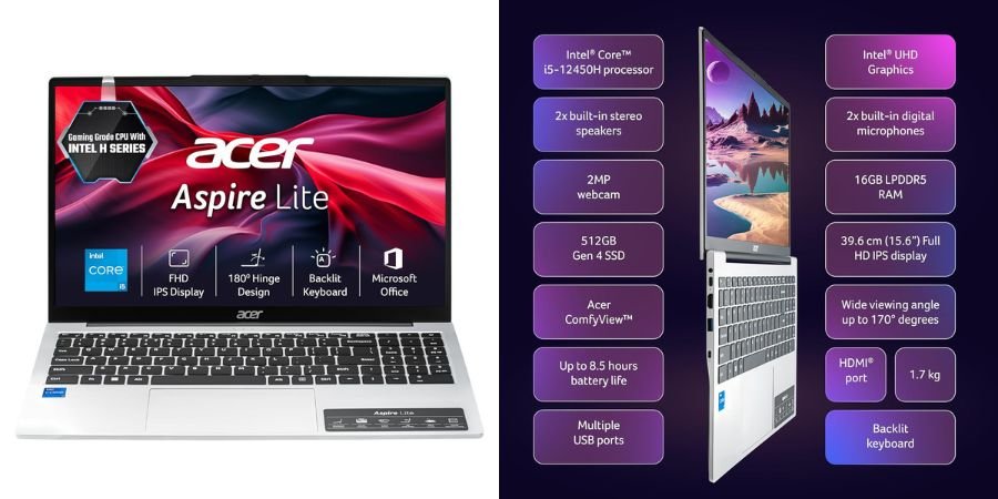Acer Aspire Lite Intel Core i5-12450H