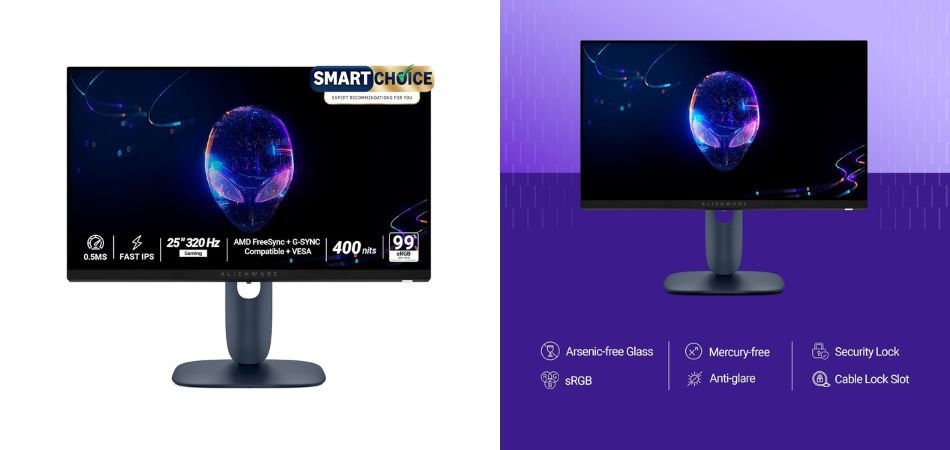 Alienware AW2525HM 25-inch FHD 320Hz Fast IPS Gaming Monitor