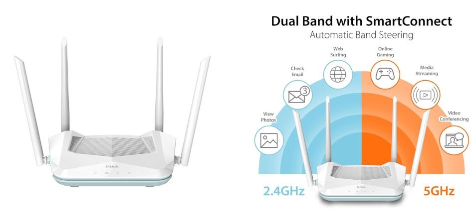 D-Link R15 WiFi 6 AX1500 Dual Band AI Mesh Router