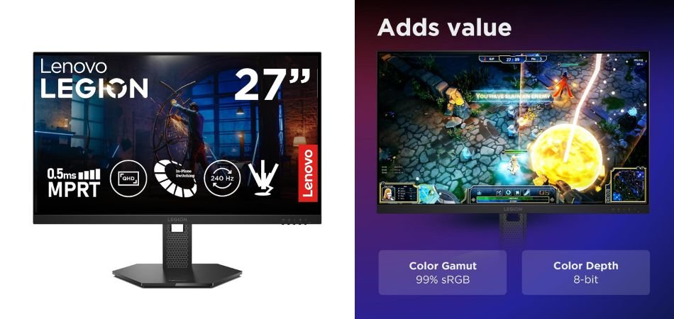 Lenovo Legion 27Q-10 27-inch QHD IPS 240Hz Gaming Monitor