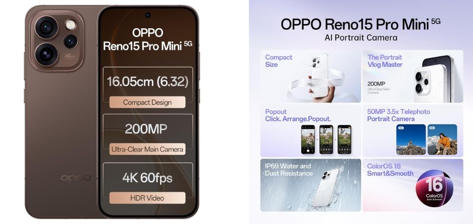 OPPO Reno15 Pro Mini 5G _ 12GB+512GB _ Cocoa Brown