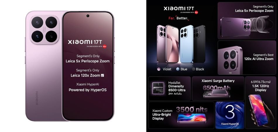 Xiaomi 17T (Violet, 12GB+512GB)