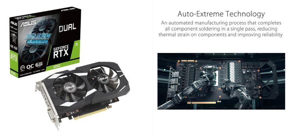 ASUS Dual GeForce RTX 3050 OC Edition 6GB