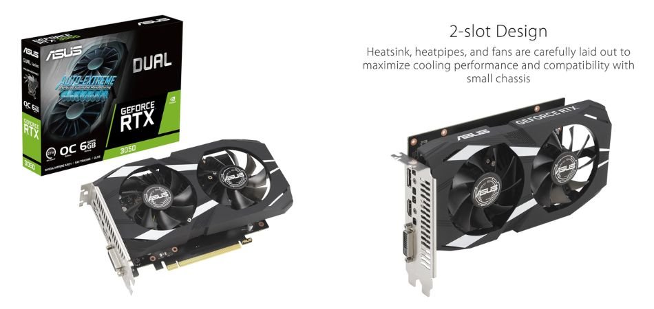 ASUS Dual NVIDIA GeForce RTX 3050 6GB OC Edition