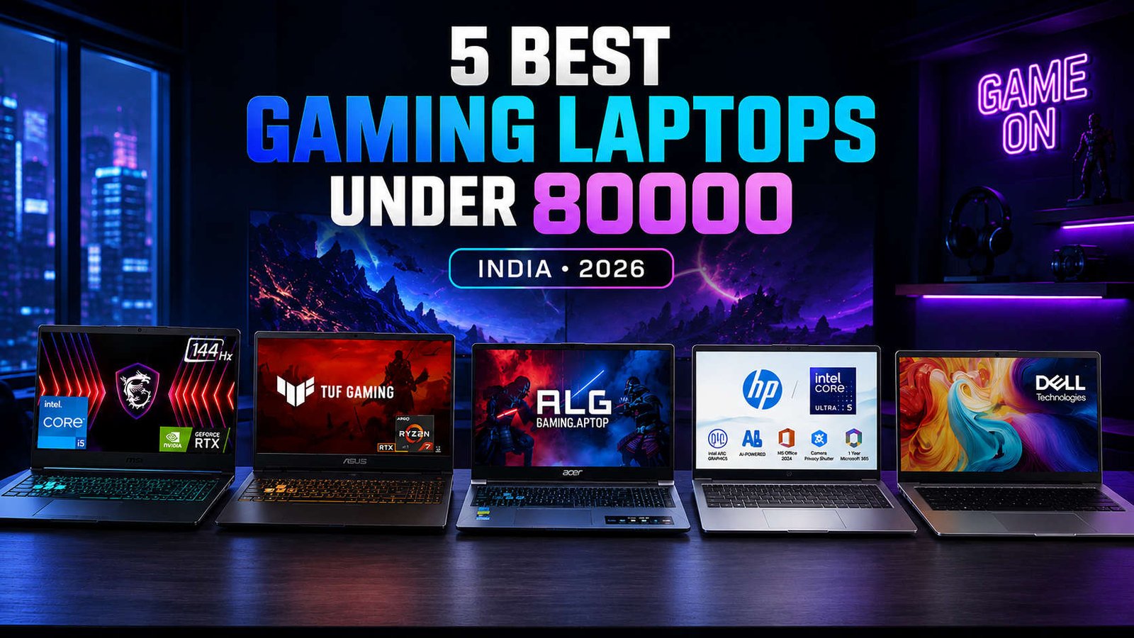 Best Gaming Laptops Under 80000 in India