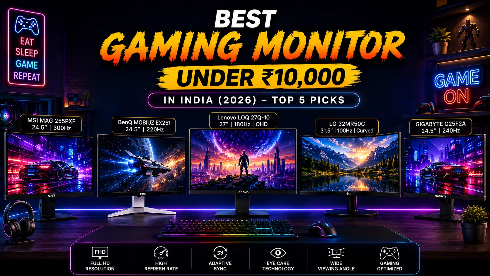 Best Gaming Monitor Under 10000