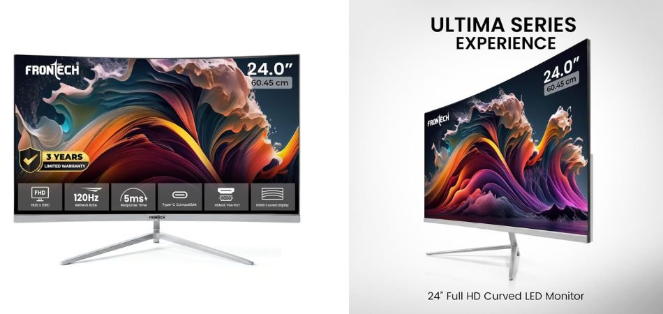 FRONTECH 24-Inch Ultima Series Curved LED Monitor