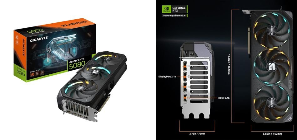 GIGABYTE GeForce RTX 5080 Gaming OC 16G
