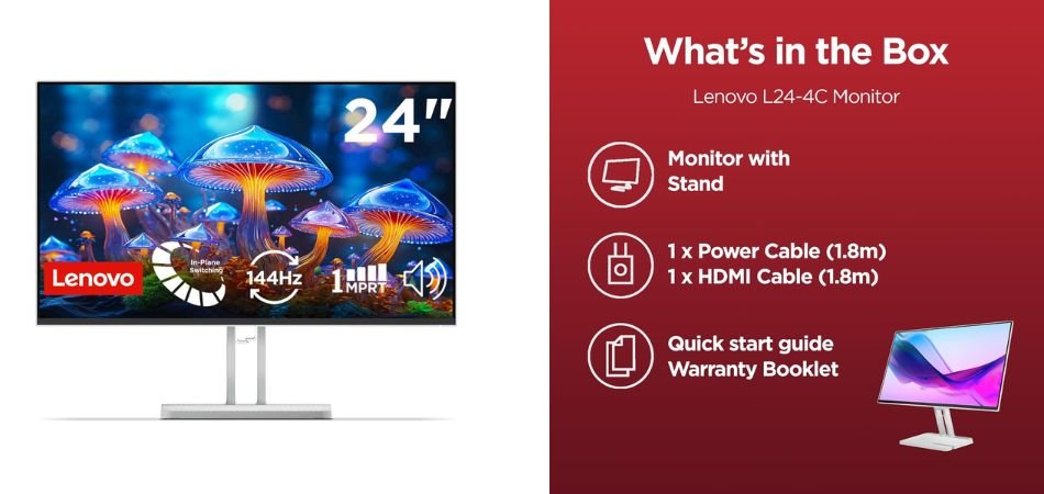 Lenovo L24-4C 24-Inch Ultraslim PC Monitor