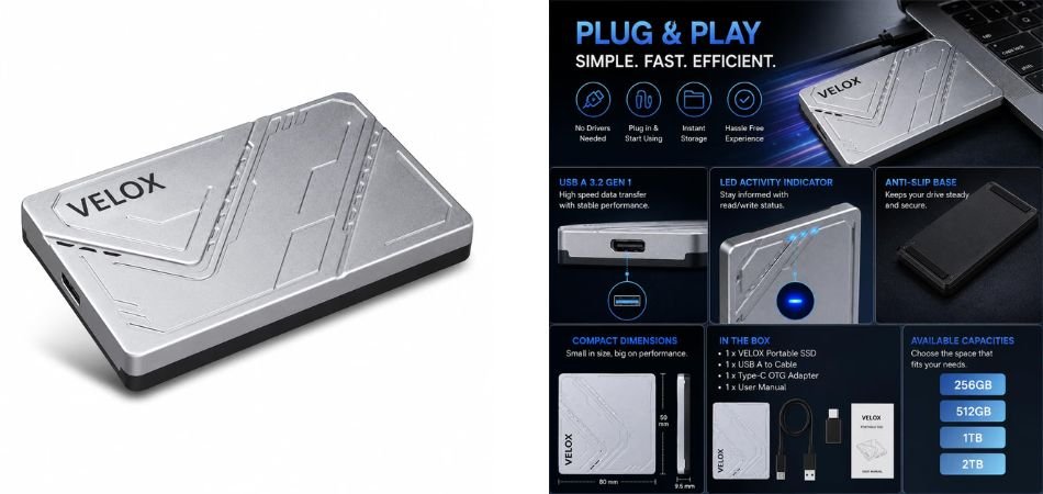 MAYUMI Velox Portable SSD 1024GB