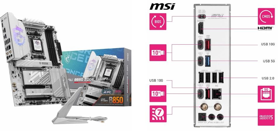 MSI MPG B850 Edge TI Wi-Fi Motherboard