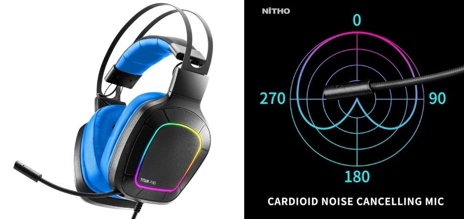 NiTHO TITAN PRO BLUE 7.1 USB Surround Gaming Headset