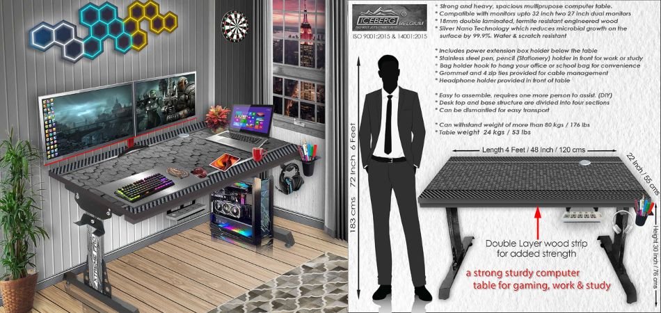 Xtreme PRO Direct Theme Printed Computer Desk